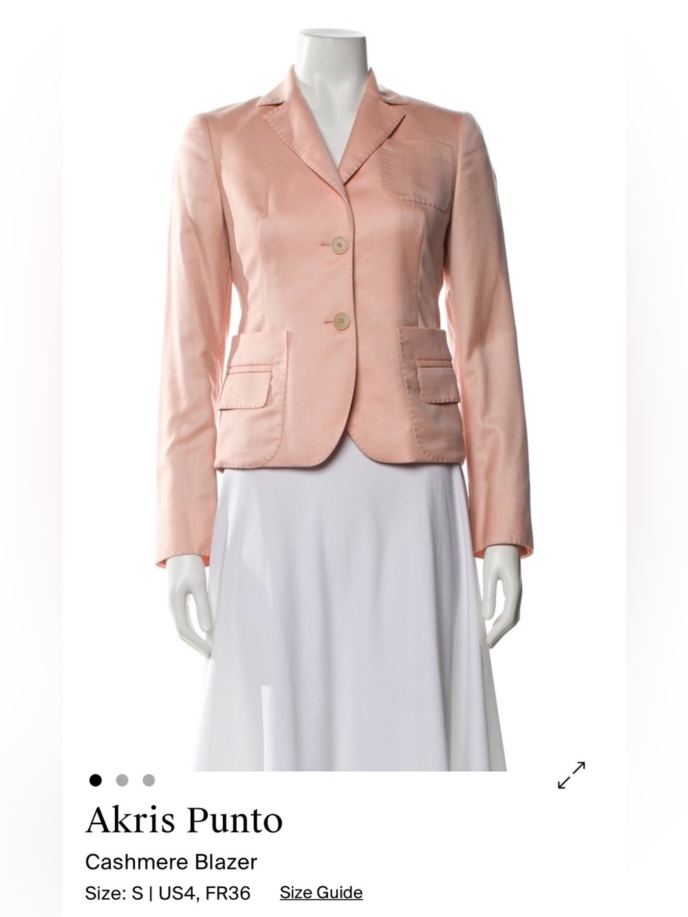 Akris Punto Women's Pink Cashmere - Silk Blazer size 4